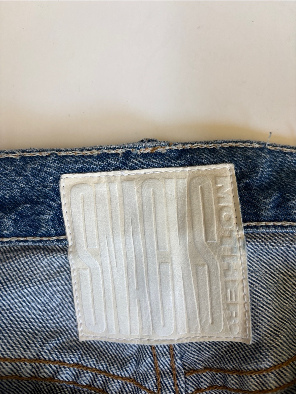 Mother Snacks Lemon Twist Sneak Jeans Blue Rolling In The Dough Women’s Size 27 - Picture 3 of 16
